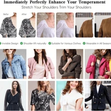 1 Pair Of Shoulder Pads, Outerwear, Anti Slip Shoulder Clothing, Sponge Shoulder Lining, Thickened Inserts, Detachable, Seam Free Shoulder Pads For Women - Multicolor - View 9