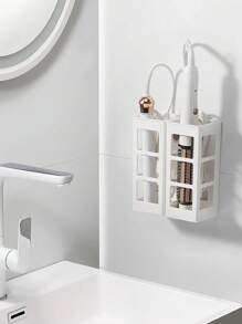 1 pieza Soporte de almacenamiento simple para rizador, Estante de pared para secador de pelo de baño, Caja de almacenamiento colgante de plástico, Estante de almacenamiento de herramientas de belleza de fácil acceso, Soporte de pared para peine, plancha de baño y cocina con bolsa de pegamento sin rastro, Decoración de habitación, Bolsas, Neceser de maquillaje, Tocador, Viaje, Neceser de maquillaje, Artículos de viaje esenciales, Organizador, Almacenamiento, Artículos de viaje esenciales, Organizador de maquillaje, Bolsas de maquillaje, Organizador de maquillaje, Organizador, Neceser de aseo, Organizador de escritorio, Bolsa de cosméticos, Bolsa de maquillaje, Organizador de maquillaje, Accesorios de tocador, Bolsa de maquillaje, Bolsas de maquillaje, Joyero, Bolsa, Soporte para brochas de maquillaje, Soporte para brochas, Organizador de perfumes, Bolsa