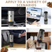 Portable Fully Automatic Espresso Capsule Coffee Machine For Large And Small Capsules Of Coffee Powder Electric Coffee Machine - Black - View 5