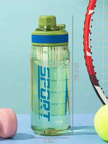 1PC/630ml-Large-Capacity Fitness Water Bottle - Drop-Proof And Leak-Proof Plastic Summer Cup - High Temperature Resistant Water Bottle For Boys - Portable Student Sports Cup - Fitness For Pregnant Women - Leak-Proof And Drop-Proof Plastic Cup - Men's And Women