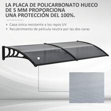 Outsunny Patio Awnings - màu đen - Xem 3