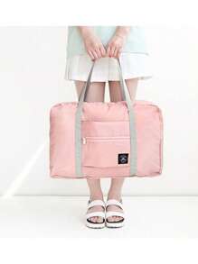 Functional Folding Travel Bag, Portable Luggage Suitcase, Large Capacity Storage Bag, Nylon Fabric Suffle Women Bags - View 2