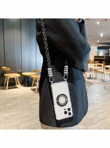 Funda protectora transparente para teléfono con orificio para cordón, compatible con iPhone 11/11pro/11promax/12/12pro/12promax/13/13pro/13promax/14/14pro/14plus/13/13pro/13promax, adecuada para exteriores, parejas, soporte magnético para automóvil, viajes