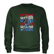 Say Drake Smiling Meme Mustard Adult Crewneck Sweatshirt - Forest green - View 1