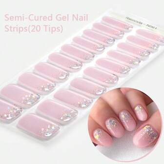 Partially Cured Nail Forms (N Gingerbread Cane) Multiple Designs - Suitable For Any Nail Lamp, Salon Quality, Long-Lasting, Easy To Apply And Remove