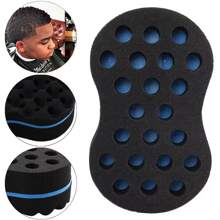 1 pièce Éponge à cheveux bouclés, brosse de coupe de cheveux, éponge magique de coiffure à torsion, brosse d'éponge pour couper les cheveux abîmés, grande éponge à double face. Outils capillaires, produits et accessoires capillaires pour le salon de coiffure, les voyages essentiels, la rentrée scolaire, les vacances, les accessoires capillaires pour femmes