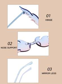 1 para damskich, dekoracyjnych, modnych okularów PC w kształcie płomienia, odpowiednich na Halloween, święta, przyjęcia urodzinowe