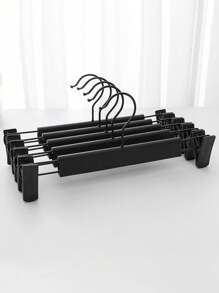 5/10pcs Plastic & Stainless Steel Pants Hangers, Non-Slip Skirt, Jeans And Coat Hangers