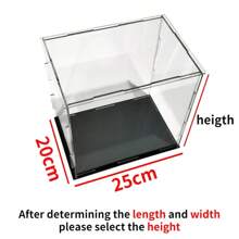Acrylic Display Case Plastic Box Cube Storage Box Clear Small Assemble Dustproof Showcase For Collectibles Items,Dolls,Car Model - 25x20cm - View 8
