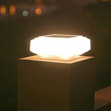 Solar Powered Modern Minimalist Outdoor IP44 Pillar Lights, Suitable For Yard, Villa, Railing, Fence, New Design Column Lights, Outdoor Garden Lighting For Pathway, Yard, Patio - Multicolor - View 3