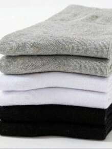 3/6 Pairs Black, White Socks Grey Socks Breathable Ankle Socks Summer Thin No Show Non-Slip Liner Socks Women Socks