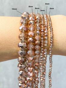 2-10mm Red Brown Glass Cut Surface Crystal Beads Beads-Faceted Loose Spacer Beads - Ideal For DIY Bracelets, Earrings & Jewelry Crafting Accessories, Beads For Bracelets