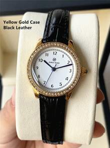 Pablo Raez 1 stuk zilveren sieraden horloges ontwerp zomer accessoires modieuze dames horloge roestvrij staal IPS vergulde kast vintage & luxe top gloednieuwe AAA Ins stijl kleine klok zachte zwarte microvezel armbanden ketting 50M waterdicht quartz horloge blauwe tijdsregelaar elegante & veelzijdige wijzerplaat leuke leraar cadeaus uren voor vrouwelijke vriend of familie geschikt voor dagelijks leven/werk/feest decoratie verjaardag afstuderen huwelijkscadeaus