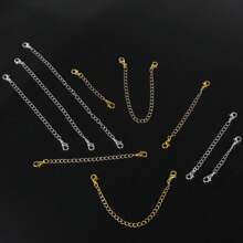 Winee 30pcs Chain Extenders For Necklace, Necklace Extenders30 Necklace Extenders, Women's Necklace Extenders, Girls' Bracelets, Ankle Extenders, Jewelry Making Necklace Extenders, 2-Inch, 3-Inch, 4-Inch, 5-Inch, 6-Inch (15gold, 15 Silver) - Color Mixing - View 6