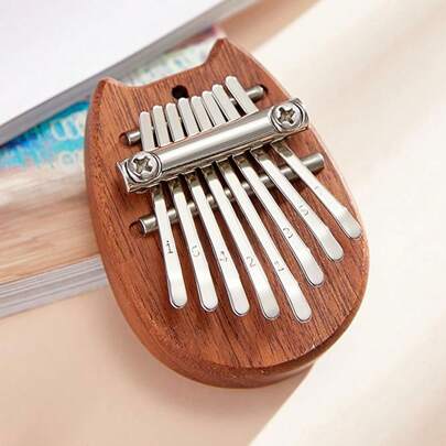 Mini 8 Key Kalimba Thumb Piano Gifts For Beginners Music Lovers Players,Cute Instrument Pendant Keychain Accessories