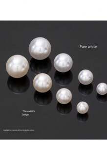 High Brightness ABS Faux Pearl Rice White Pure White Perforated Pearl Jewelry Material Clothing Accessories DIY Pearl Wholesale, DIY Bracelets, Phone Cases, Necklaces, Jewelry, Homemade Friend Gifts, Perforated Multifunctional Jewelry