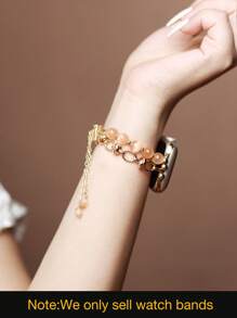 1 件女式猫眼石手链金属表带，兼容 38/40/41/44/45/49/42/46 毫米系列 11/SE3/Ultra3/Ultra/SE/SE2/10/9/8/7/6/5/4/3/2/1