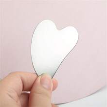 不锈钢面部理疗刮痧工具粉底液刮痧黑头铲三角恋粉底化妆铲时尚美容工具1件