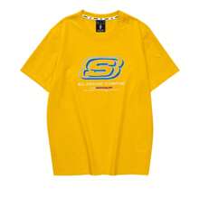 Skechers 春季新款圆领短袖T恤，透气 - 鎘黃 - 查看 1