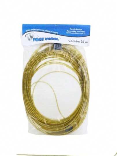 2 Pacotes de Varal, 20 metros cabo de aço não suja a Roupa.