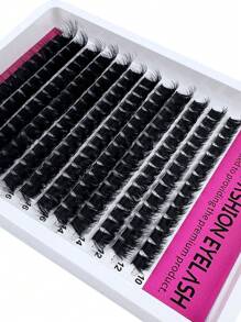 240 peças/216 peças/192 peças/168 peças 8D Luxo Fofo e Macio DIY Cluster Lashes - 10-20mm Comprimento Misto Extensões de Cílios 0,07mm Russo DD Curl Grosso e Reutilizável Cílios Dramáticos, Fácil de Usar Reutilizável - 12 Bandejas 60D/80D/100D/120D/160D Pacote de Variedades