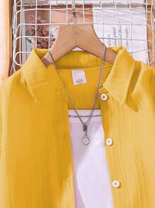 Left Mama 2 件套 女童 新款 秋季 翻领 长袖 衬衫 上衣 和 长裤