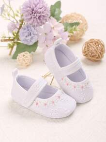 1 Pair Soft-Sole Princess Infant Shoes For Infant Girls Aged 0-1, Spring/Autumn