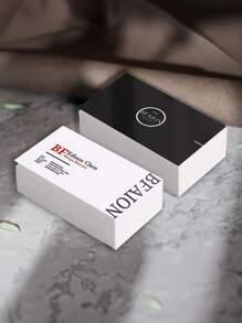 200/500/1000pcs Customizable Double-Sided Printed Paper Business Cards, Personalized Name And Logo, For Professional Networking - Multicolor - View 4