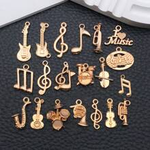 40/200pcs Bulk Musical Note Charms Music Symbol Vintage Elegant Chic Instrument Charms For Earring Necklace Craft Jewelry Making Finding DIY