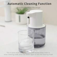1 st. 400 ml oplaadbare zeepdispenser voor in de badkamer met automatische sensor, wandmontage, inclusief oplaadkabel en lijm voor wandmontage