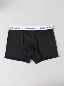 Men's Black Sexy Breathable Stretchy Cute Pig Print Fashion Trunks - Black - View 3