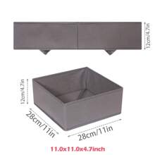 1/4 件装可折叠布料收纳盒衣柜梳妆台抽屉整理器织物篮子收纳箱容器隔层适用于衣服内衣胸罩袜子服装