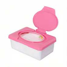 1pc Wet Wipe Storage Box, Wet Wipe Dispenser Box, With Cover Plastic Baby Wet Wipe Holder, For Bathroom, Living Room, Dresser, Household Essential - Multicolor - View 5