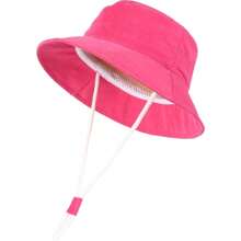 Infant Sun Hat, Toddler Summer Sun Protection Hat, Baby Boy Hat, Beach Hat, Wide Brim Bucket Hat, Baby Girl Hat, Adjustable Children Cap - 純色短沿盆帽 - 查看 7