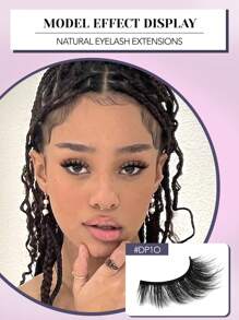 GROINNEYA 6 Cặp Lông Mi Manga Lông Mi Dày Lông Mi Giả Lông Mi Giả Mềm Mại Và Mịn Trang Điểm Nối Mi Giả (10) Lông Mi Giả, Lông Mi, Lông Mi Giả - màu đen - Xem 2