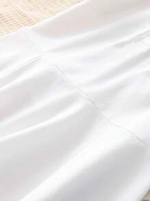 Vestido Casual e Chique com Bordado, Gola Polo e Manga Curta para Meninas, Vestido Uniforme Elegante de Linha A, Estilo Escolar, para Crianças Pequenas a Adolescentes