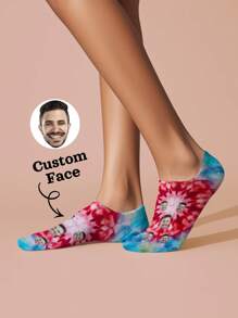 1 para spersonalizowanych krótkich skarpetek, spersonalizowane skarpetki niewidoczne, letnie niewidoczne krótkie skarpetki, modne oddychające skarpetki niewidoczne, prezent rocznicowy, prezent walentynkowy, prezent urodzinowy, prezent ślubny, prezent na dzień matki, prezent dla najlepszego przyjaciela, prezent dla mamy, prezent dla dziewczyny, prezent dla niej