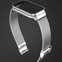 1 pièce Bracelet en acier inoxydable compatible avec Xiaomi Mi Band 8 Active, Bracelet compatible avec Xiaomi Smart Band 8 Active, Bracelet de montre en métal compatible avec Redmi Band 2