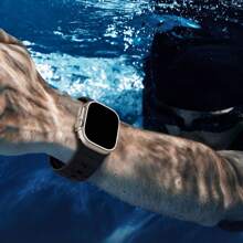 Cinturini sportivi compatibili con Ultra 2, taglie 49mm, 46mm, 45mm, 44mm, 42mm, in morbido silicone ampio e impermeabile, compatibili con Watch Series 10, 9, 8, 7, 6, 5, 4, 3, SE Ultra, adatti per uomo