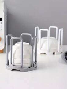 1 Giá để bát đĩa nhà bếp bằng nhựa có thể điều chỉnh, có thể tháo rời/thu gọn, tiết kiệm không gian, chống ẩm, đựng đĩa và bát, kích thước 5,83"*5,51" - Nhiều màu - Xem 7