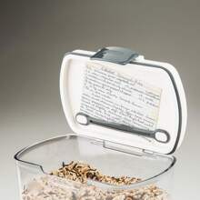 Grain Storage Container With Hinged Lid, Clear  Airtight Seal - 1 - View 3