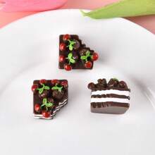 10件仿真卡通蛋糕咬合树脂配件批发，手工DIY工艺品，手机壳，冰箱贴材料 - 彩色 - 查看 12