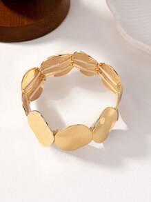 1pc Fashionable Gold-Toned Elastic Bracelet