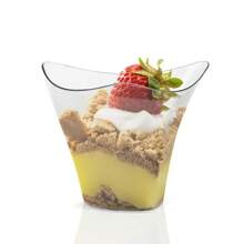100/50/25/10pcs Transparent Wave Shaped Plastic Mousse Cup Dessert Cup Ice Cream Cup , Christmas Party Christmas Decor Christmas Decorations Christmas Gifts And, Halloween Party Halloween Decor Halloween 100ml Plastic Transparent Twist Cup - Transparent - View 5