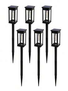 Luces solares LED, luces de paisaje para senderos al aire libre, lámpara de jardín, luces decorativas impermeables y atmosféricas - Luz cálida - Ver 10