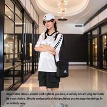 Adidas ESS ORGANIZER Casual Sports Shoulder Bag, Unisex Crossbody Bag, Black