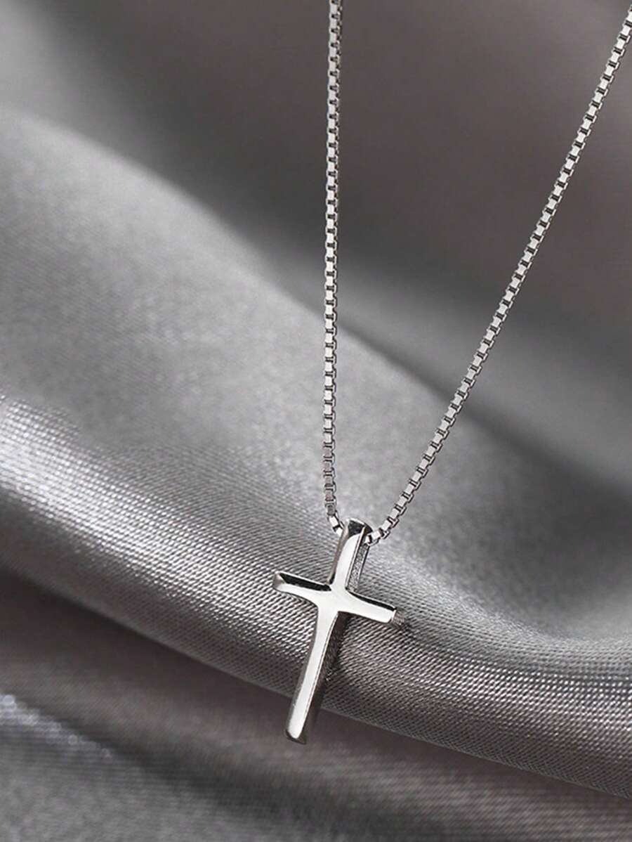 1 件女士时尚简约吊坠项链，精致锁骨链