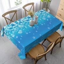 Tropical Ocean Theme Tablecloth, 108 X 54 Inches - Easy To Wipe, Suitable For Indoor And Outdoor Restaurant Decoration
