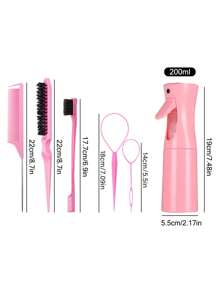 1/3/5/6 stuks haarstylingkamset met topsy tail-tool, plaagborstel, rattenkam voor vrouwen haarstyling voor vrouwen, controle op pluizig haar en randkammen
