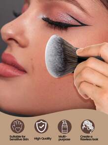 MAANGE 9Pcs Professional Facial Makeup Brush Set With Foundation Brush Blush Brush Contour Brush Eyeshadow Brush Large&Small&Medium Concealer Brush Double-Ended Contour Brush Shadow Brush,Retractable Blush Brush,Makeup Tools With Soft Fiber For Easy To Carrying,Brush For Travel,Gift For Women&Girl - 黑色 - 查看 7